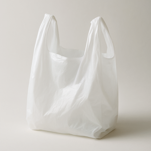 White Shoppers Plastic Carrier Bags