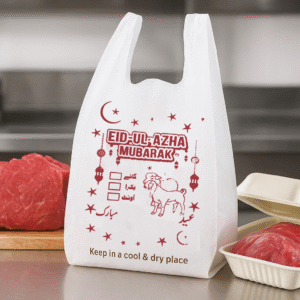 Eid ul Adha Disposable Shoppers - Custom Printed for Meat & Gift Packaging