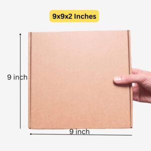 9x9x2 Inch E-commerce Shipping Box – Mailer Style Kraft Box for Clothing, Accessories & Medium Orders