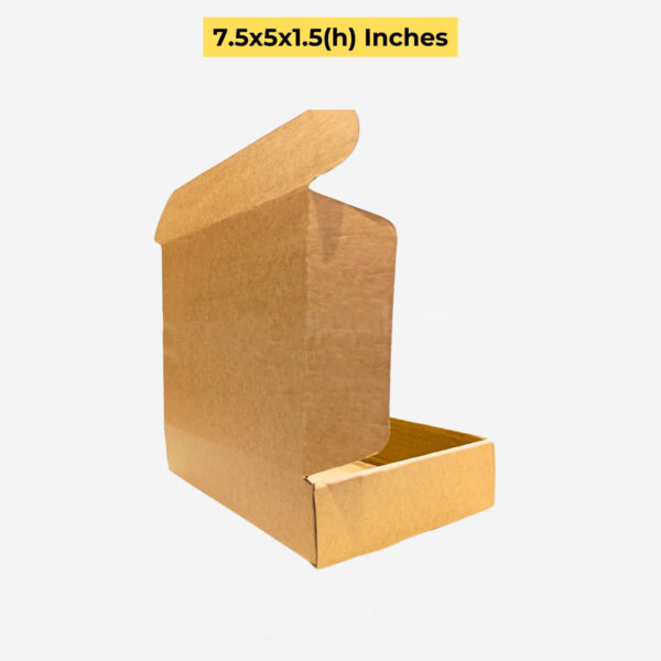 7.5x5x1.5 Inch Corrugated E-commerce Packaging Box – Kraft Mailer for Shipping & Online Orders - Image 3