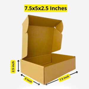7.5x5x2.5 Inch Corrugated E-commerce Shipping Box – Kraft Mailer for Online Orders & Safe Delivery