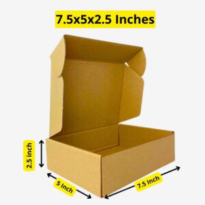 7.5x5x2.5 Inch E-commerce Shipping Box – Sturdy Kraft Mailer for Online Orders & Small Product Packaging