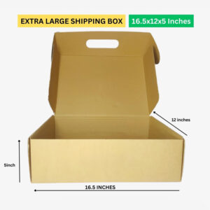 16.5x12x5 Inch Large E-commerce Shipping Box – Heavy-Duty Kraft Mailer for Bulk Orders & Secure Delivery