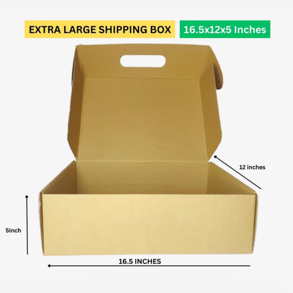 16.5x12x5 Inch Large E-commerce Shipping Box – Heavy-Duty Kraft Mailer for Bulk Orders & Secure Delivery