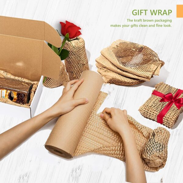 12” Honeycomb Kraft Paper Roll – Eco-Friendly Protective Packaging - Image 4