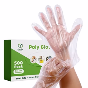 Disposable Plastic Gloves – High-Quality, Food-Grade, Hygienic & Multi-Purpose  Pack of 100 | Azopac